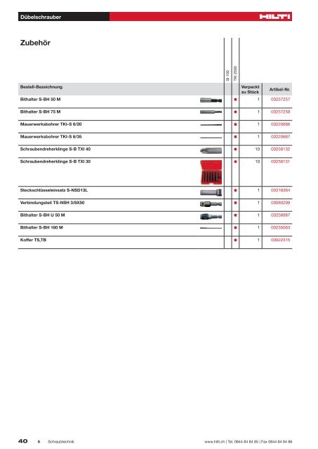 Schraubtechnik - Hilti