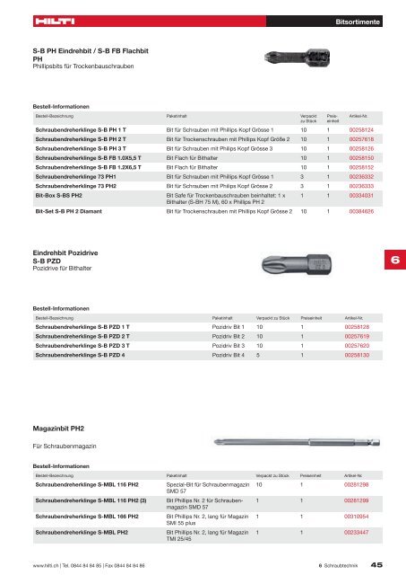 Schraubtechnik - Hilti