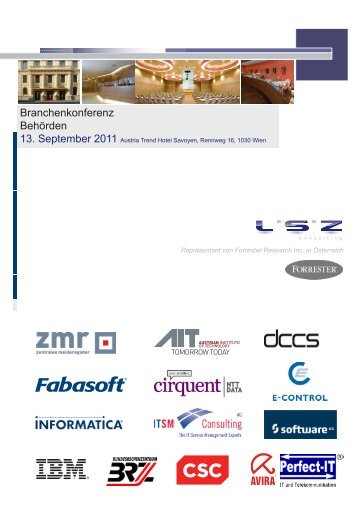 Branchenkonferenz: Behörden am 13. September ... - LSZ Consulting