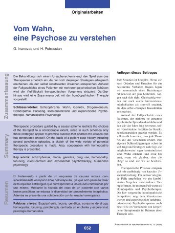 Vom Wahn, eine Psychose zu verstehen - Zentralverband der Ärzte ...