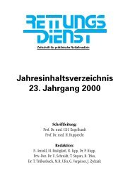 Jahresinhaltsverzeichnis 23. Jahrgang 2000 - Stumpf und ...