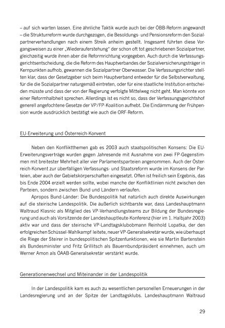 Steirisches Jahrbuch für Politik 2003 - Steirische Volkspartei