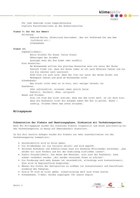 Protokoll: “Mobil im Rheintal – Jugendbeteiligung“ - Vorarlberg