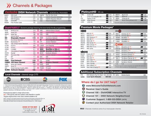 Exclusive DISH Network Channels - Home Concepts