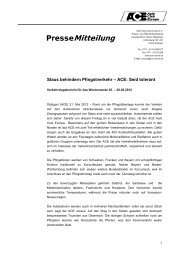 PresseMitteilung - ACE Auto Club Europa eV