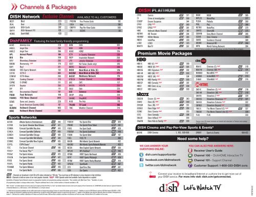 Channels & Packages - Dish Network