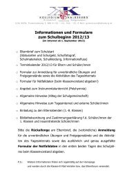 Informationen und Formulare zum Schulbeginn 2012/13 - Kollegium ...