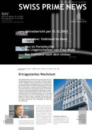 Entwicklung SPS-Aktie (reinvestiert) 01.01 ... - Swiss Prime Site