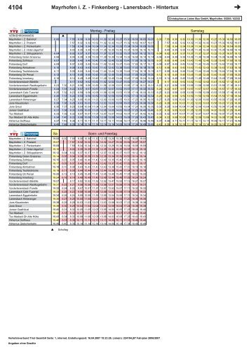 fahrplan finkenberg