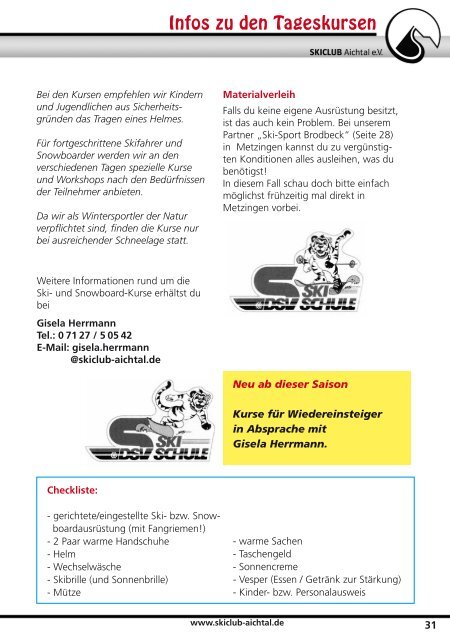Brenner – Technik – Service - Skiclub Aichtal eV