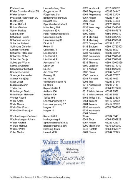 Rangierung 1 - Landesverband der Rassekleintierzüchter Tirols