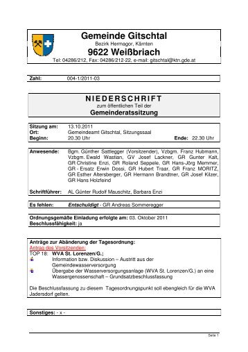 Gemeinde Gitschtal 9622 Weißbriach - Gitschtaler.at