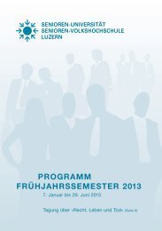 programm frühjahrssemester 2013 - Senioren-Universität und ...