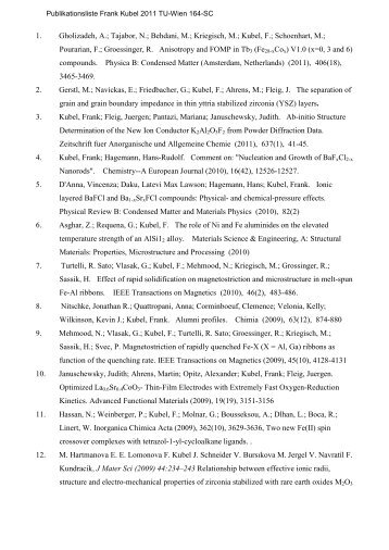 1. Gholizadeh, A.; Tajabor, N.; Behdani, M.; Kriegisch, M ... - TU Wien