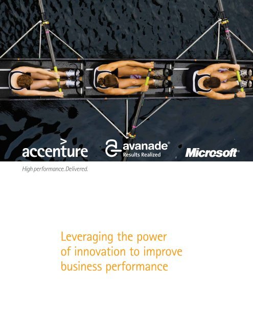 Leveraging the power of innovation to improve business performance