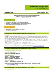 Kärntner Bildungswerk Newsletter