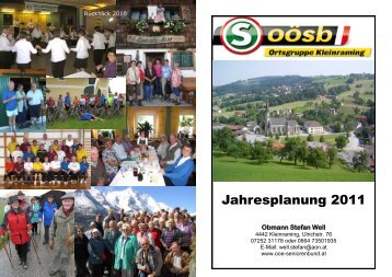 Jahresplanung 2011 - Seniorenbund Steyr Land