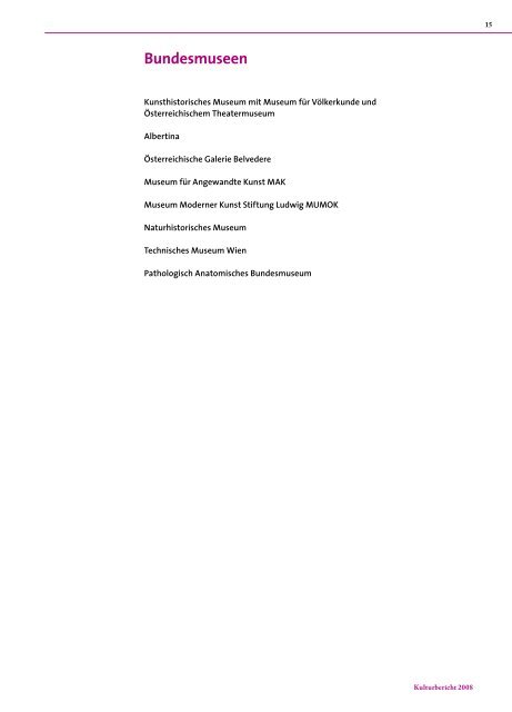 Kulturbericht 2008 - Bundesministerium für Unterricht, Kunst und ...