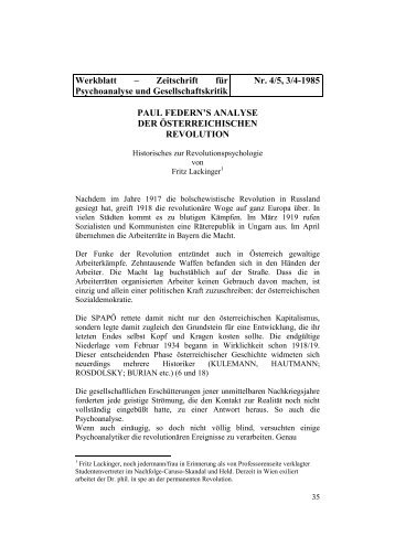 pdf-Dokument - WERKBLATT - Zeitschrift für Psychoanalyse und ...