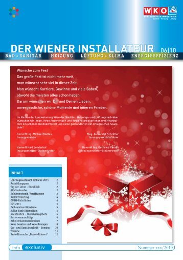 Der Wiener installateur 06|10 - Wiener Installateure