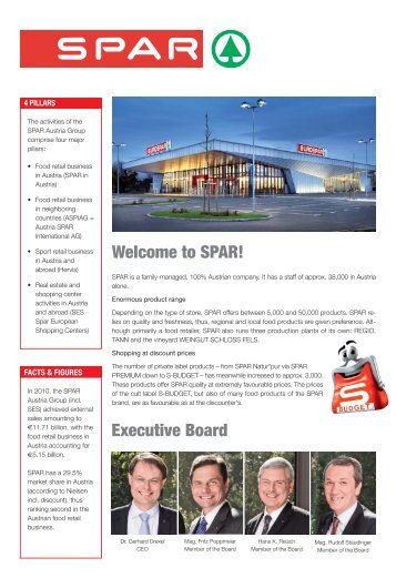 Welcome to SPAR! - UNTERNEHMEN - Spar