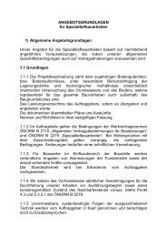 ANGEBOTSGRUNDLAGEN für Spezialtiefbauarbeiten 1) Allgemeine