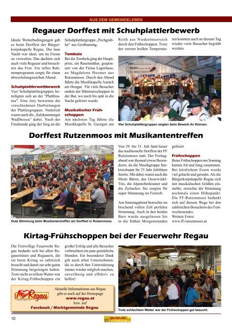 Gemeinde - Nachrichten Nr. 4/2011 - Regau