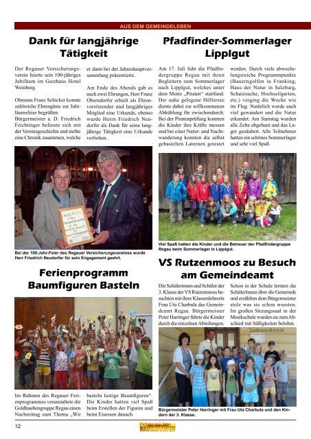 Gemeinde - Nachrichten Nr. 4/2011 - Regau