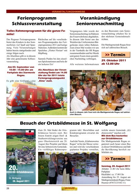 Gemeinde - Nachrichten Nr. 4/2011 - Regau