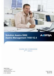 Solution Aastra 5000 Aastra Management 7450 V2.4