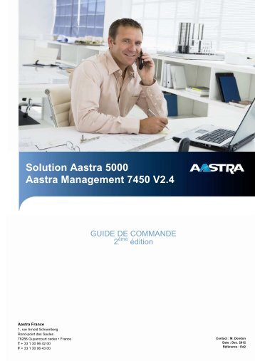 Solution Aastra 5000 Aastra Management 7450 V2.4