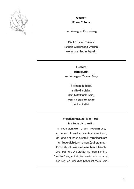 Weil Ich Dich Liebe Gedicht Wunderschöne Liebesgedichte