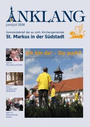 Ich bin da! – Du auch? - St.-Markus