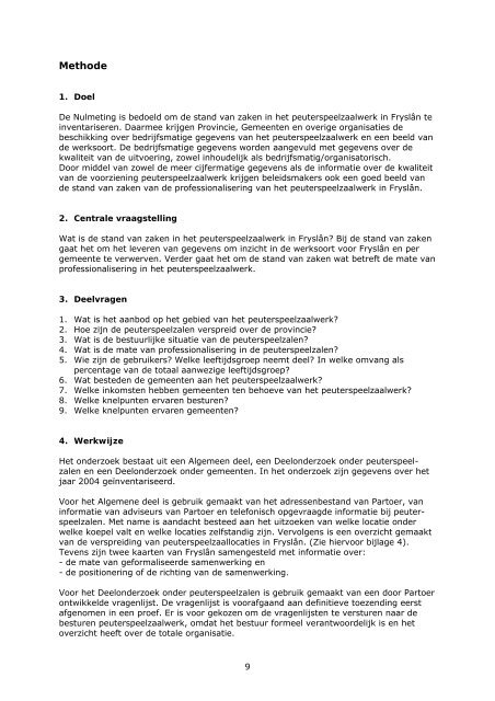 Nulmeting peuterspeelzaalwerk - Informatie- en Kennispunt Fryslân