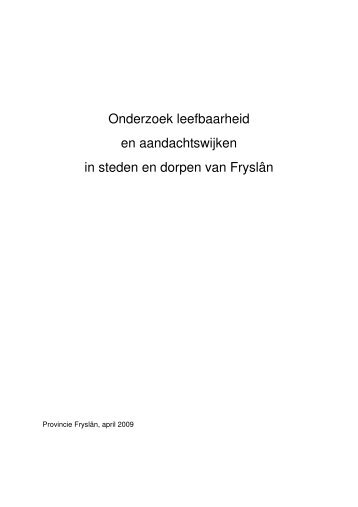 onderzoek leefbaarheid in dorpen en steden[1].pdf - Informatie- en ...