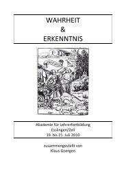 WAHRHEIT & ERKENNTNIS - Fachverband Ethik
