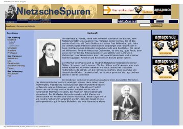 Friedrich Nietzsche - Spuren - Biographie - Istituto Marco Belli
