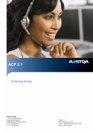 ACP 2.1 - Extranet - Aastra