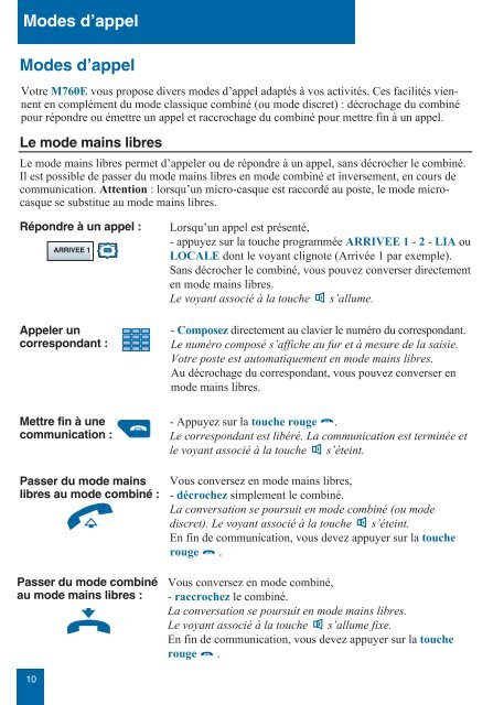 Guide utilisateur M760E Poste opérateur - TL systèmes