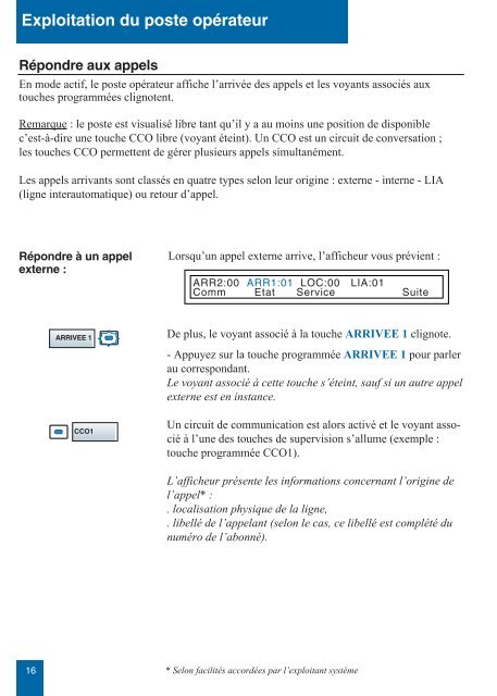 Guide utilisateur M760E Poste opérateur - TL systèmes