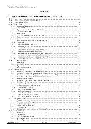 NeXspan Communication Server - accueil