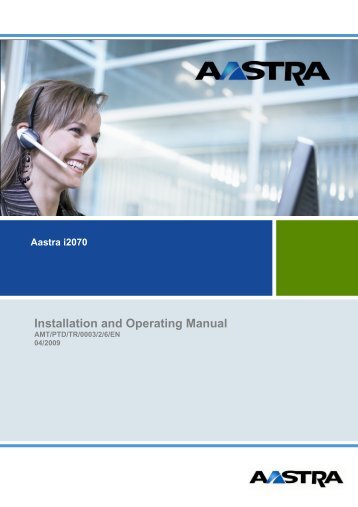 Aastra i2070 Installation and Operating Manual