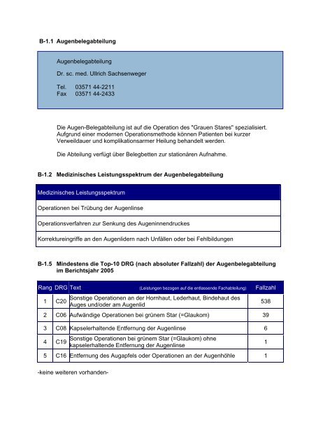 Vorwort - Lausitzer Seenland Klinikum