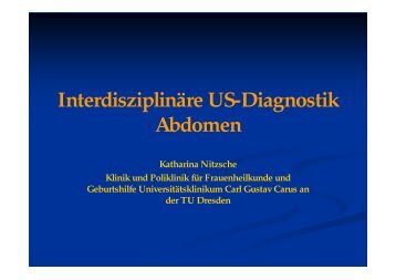 Interdisziplinäre US-Diagnostik Abdomen - Universitätsklinikum Carl ...