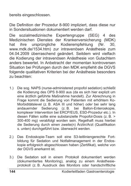 Kodierleitfaden Gastroenterologie - DGVS