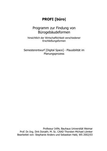 Vollständige Dokumentation im pdf-Format - InfAR - Bauhaus ...