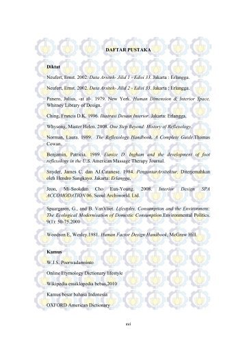 DAFTAR PUSTAKA Diktat Neufert, Ernst. 2002. Data Arsitek- Jilid 1 ...