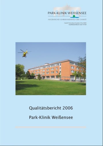 Qualitätsbericht, Parkklinik [261101721] - Park Klinik Weißensee