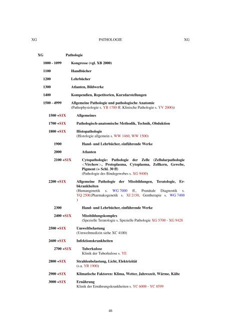 Medizin - Regensburger Verbundklassifikation