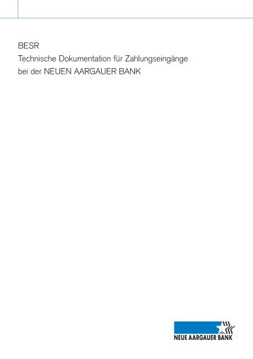 BESR Technische Dokumentation für Zahlungseingänge bei der ...